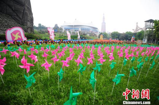 湖南公園清明十萬風車寄思念