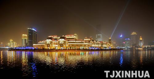 天津打造海河景觀燈光