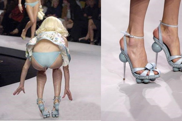 難堪！都是高跟鞋惹的禍