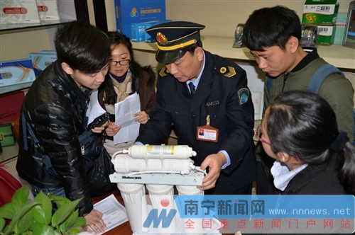 南寧開展凈水設備檢查行動 四款問題產品當場下架