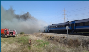以色列火車起火或因柴油泄漏 百余人受傷