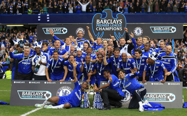 英超：切爾西力壓曼聯(lián)1分 第四次奪冠