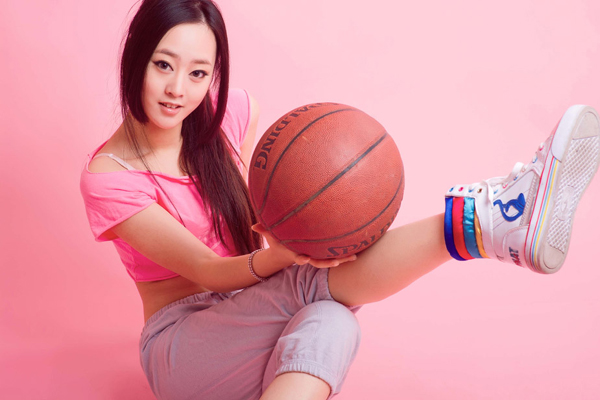 籃球寶貝青春靚麗寫真助威亞運