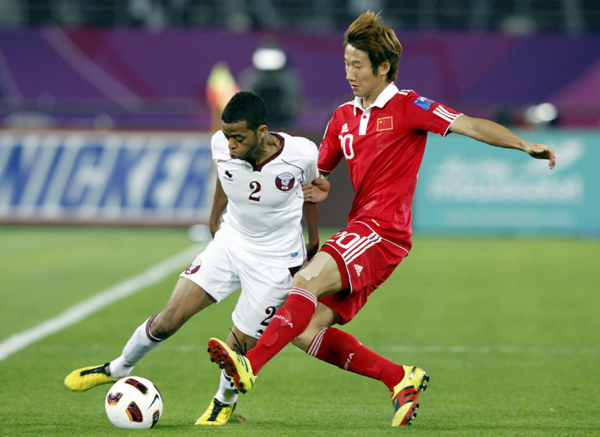 亞洲杯：中國隊0:2完敗卡塔爾隊