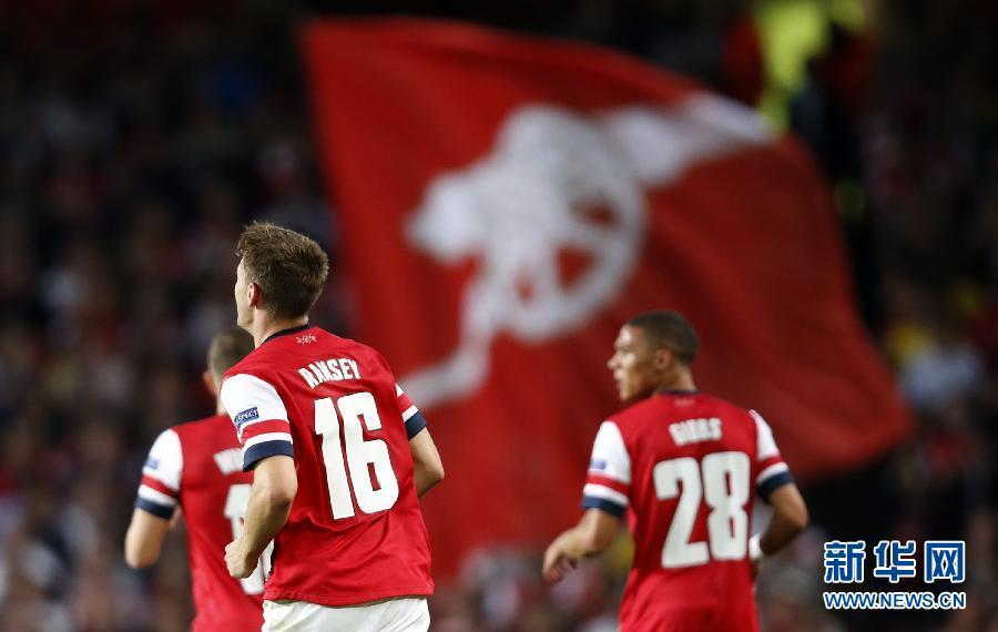 歐冠：總分5:0勝費內巴切 阿森納連續16年進正賽