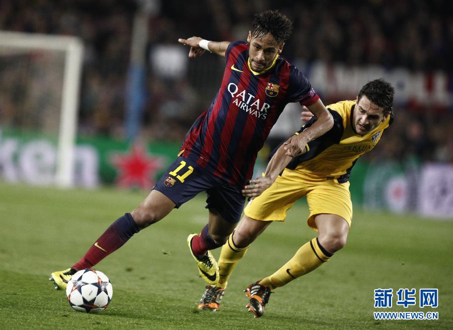 歐冠：內馬爾救主 巴薩主場1:1平馬競