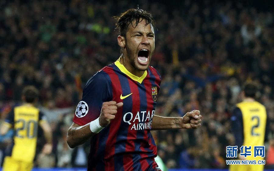 歐冠：內(nèi)馬爾救主 巴薩主場1:1平馬競